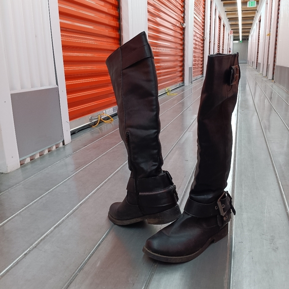 Justfab Amonda Moto/Combat Boots - Picture 4 of 10